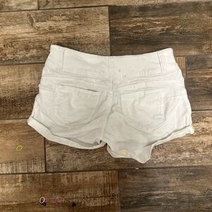 Women's White Denim Shorts low rise